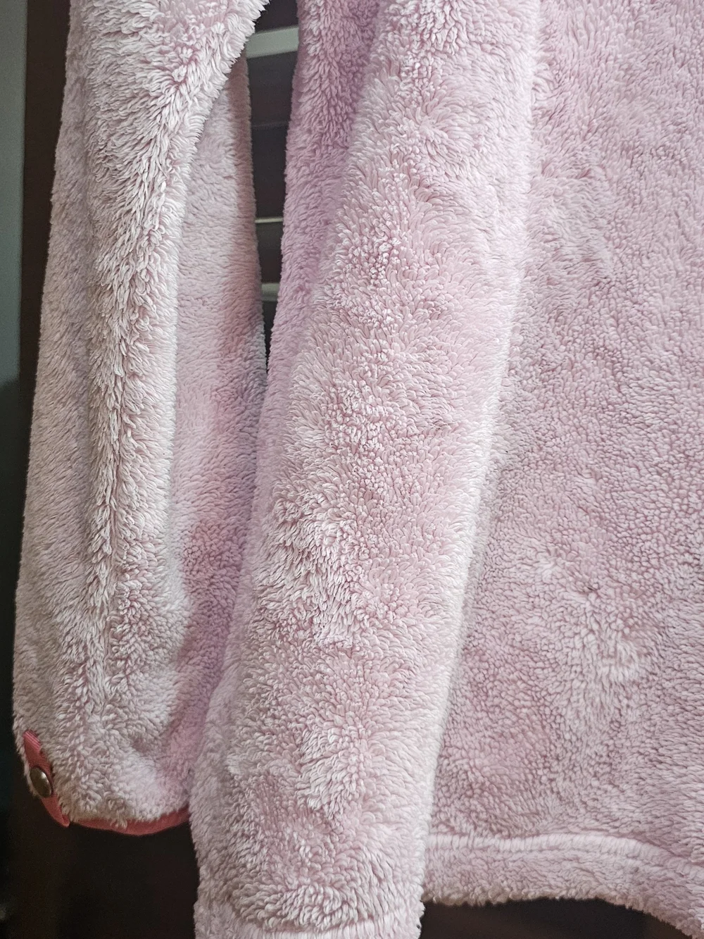 The North Face Light Pink Plush Full-Zip Fleece Jacket Girls X-large